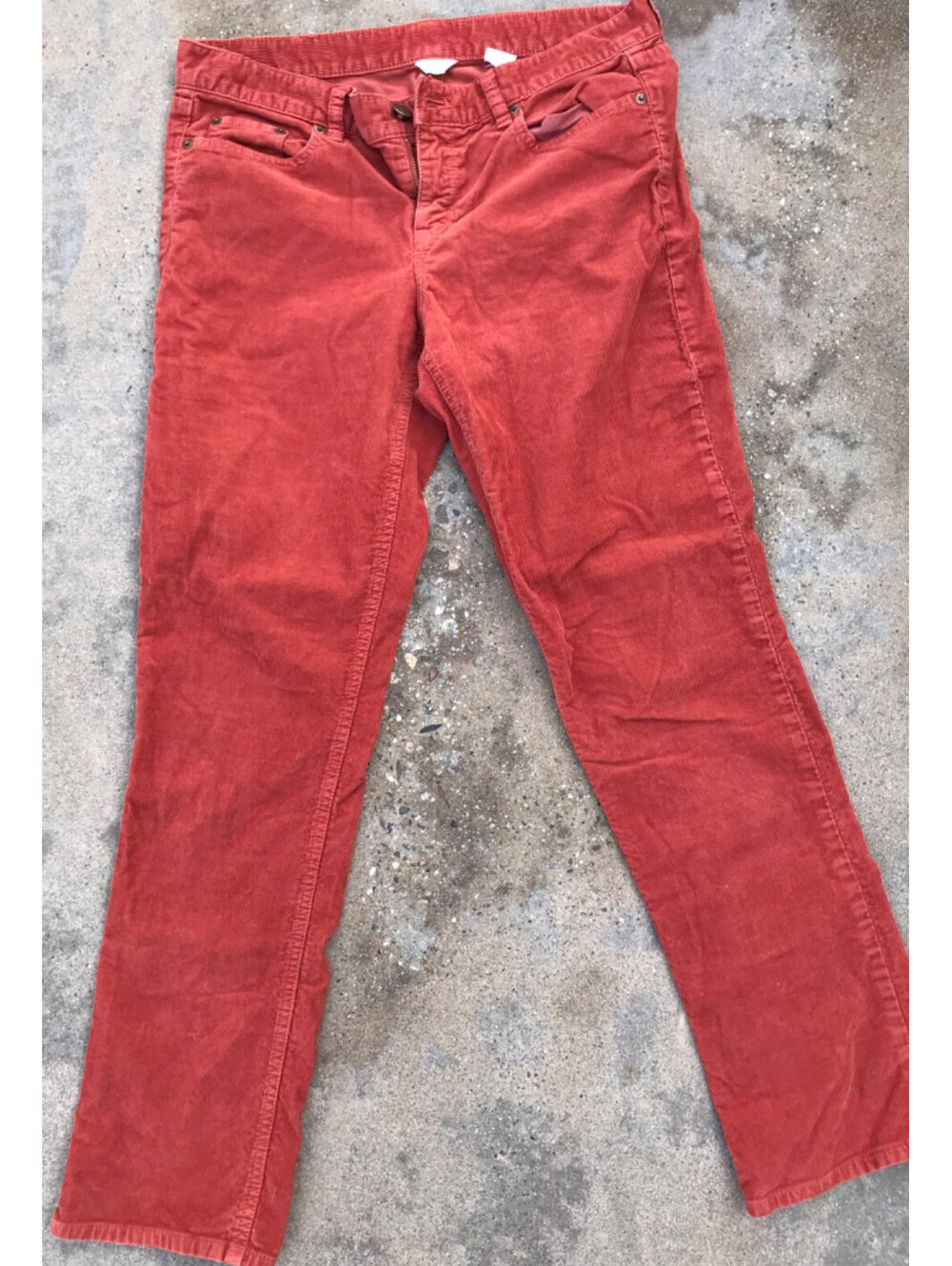 J. Crew Corduroy City Fit Salmon Pants Women’s Sz 30W x 28L RN77388 Straight Leg